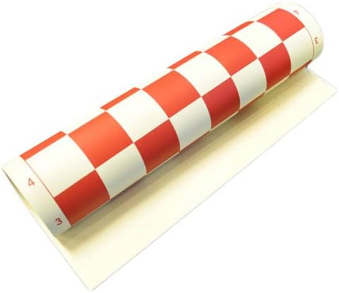 Marion Roll Up Value Vinyl Chess Board - Red & Cream - 2 1/4" Squares
