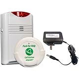 Smart Caregiver Wireless Monitor with 1 Nurse Call Button &amp; AC Adapter