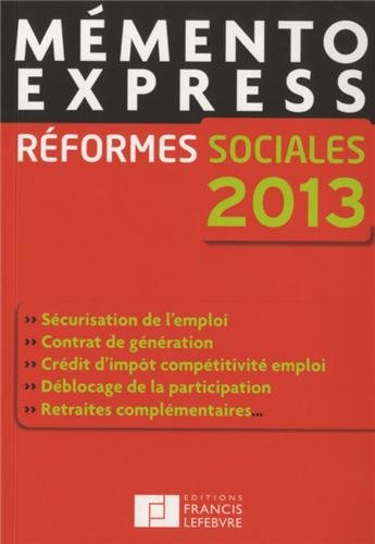 Réformes sociales 2013