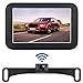 iStrong Backup Camera Wireless 5'' Monitor Kit for Car/SUV/Minivan Waterproof License Plate Rear View Camera with 6 White LED Night Vision Guide Lines ON/Off