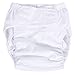 Adult Pocket Diaper Adjustable Cloth Nappy Pant Washable Reusable Diaper Pants for Incontinence Care (Color : White)