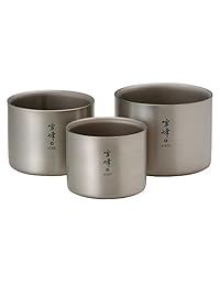 Snow Peak apilamiento de titanio taza doble pared