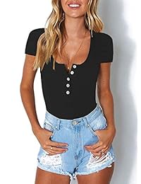 Mono de verano de manga corta para dama, cuello redondo, botones