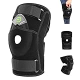 DISUPPO Hinged Knee Brace, Compression Knee Support, Adjustable Open-Patella Stabilizer for Sprains, Arthritis, ACL, Meniscus Tears, Ligament Injuries