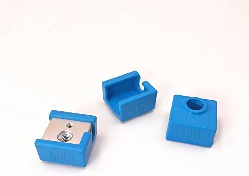 3pcs MK7/ MK8/MK9 Silicone Socks Instead Ceramic Insulation for Wanhao Anet reprap Prusa Creality CR-10 Mini S4,Creality Ender 3.10S,S5 Anet A8 Silicone Heater Block Cover 22x22x8mm