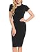 Hotouch Women's Basic Bodycon Solid Slim Fit Short Sleeve O-Neck Midi Dress