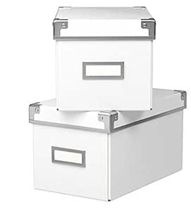 Ikea Cajas KASSETT para almacenar CDs para librerías BILLY (Pack de 2