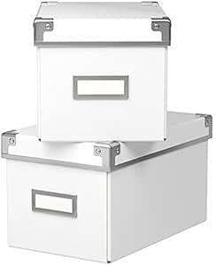 Ikea Cajas KASSETT para almacenar CDs para librerías BILLY (Pack de 2