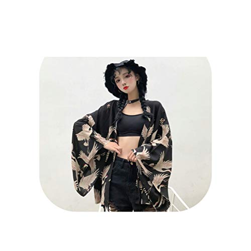 Kimonos Woman Japanese Kimono Cardigan Cosplay Shirt Blouse for Women Japanese Yukata Beach Kimono Ff564,1,One Size