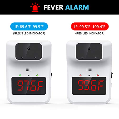 GEKKA Wall Mounted Infrared Forehead Thermometer, Wall Mount