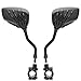 TOPCABIN 1 Pair Bicycle Mirror,Big View Bike Rear View Mirror Blindsight Multi Angle Adjustable Bike Mirror Billet Aluminum Chrome Plated Outside Skull Claw Style Also Suitable for Motorcycle Mirror