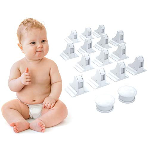 HoneyBull Magnetic Cabinet Locks Child Safety for Baby Proofing [14 Locks] - Thumbnail 7