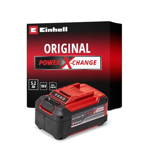 Original Einhell Akku PXC 18 V 5,2 Ah (1260 W, Power X-Change, Li-Ion, ABS, LED-Anzeige, ohne Ladegerät)