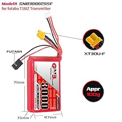 GAONENG GNB 2S 3000MAH 7.4V 5C 10C Futaba Connector
