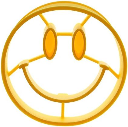 Kagu Culture Breakfast Mold Smile Shaped Pancakes Silicone Egg Mold Smiley Face Cooking Tools for Kid (Smile Face)