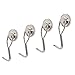 totalElement Heavy Duty 25lb Magnetic Swing/Swivel Hooks, Super Strong Neodymium All-Purpose Hangers (4 Pack)