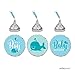 Andaz Press Chocolate Drop Labels Trio, Boy Baby Shower, Baby Blue Nautical Whale, 216-Pack, Fits Kisses Party Favors, Decor, Decorations