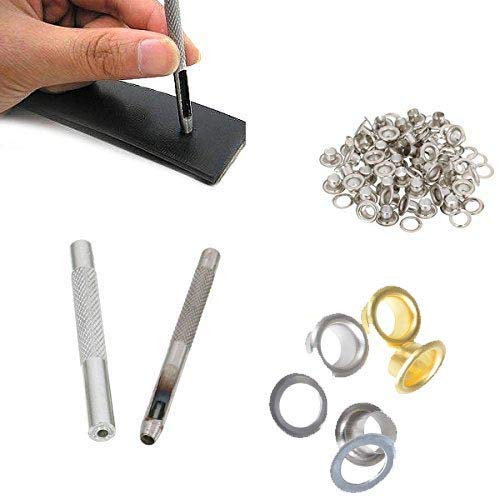 DIY Crafts 100 PCS Grommet Kit 2 PCS Hole Punch Grommet Installation