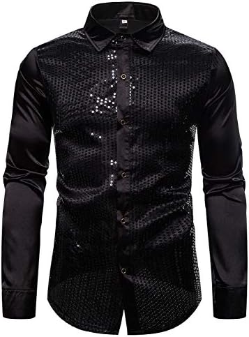 mens sequin dress shirt