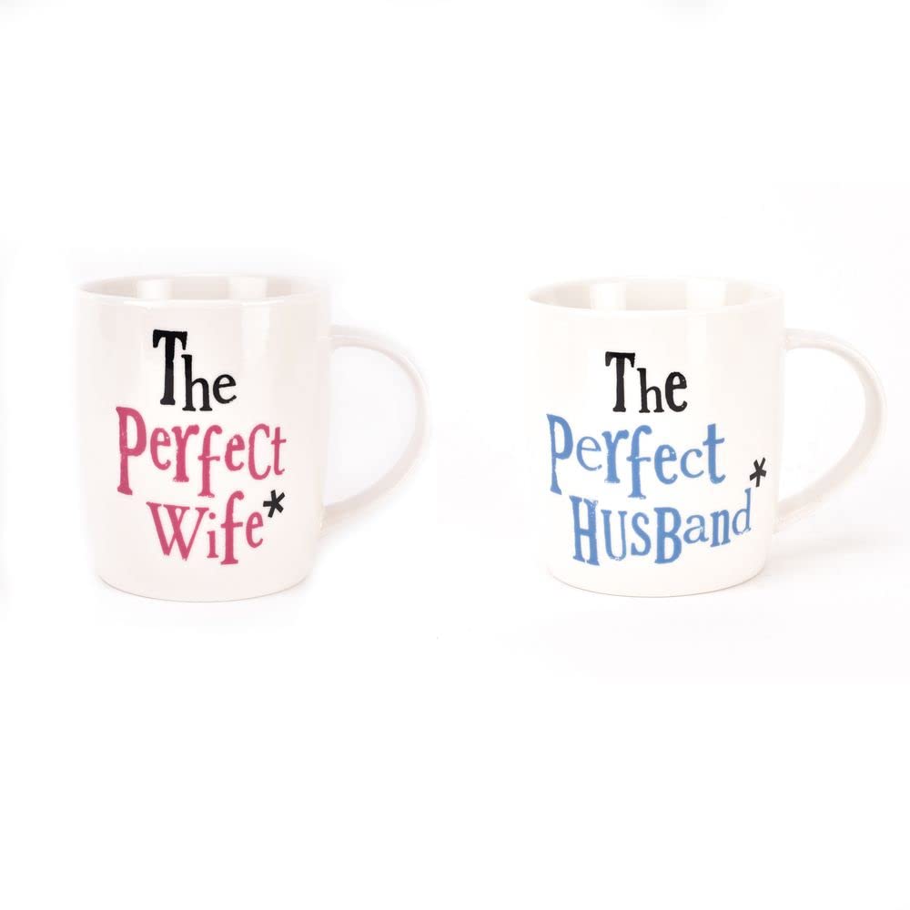 The Bright Side Husband & Wife Perfect Mug Set in Gift Box Special Mugs Gifts BSHHC39