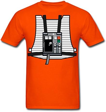 Men's Rebel Pilot For Creative T-Shirts Orange X-Large