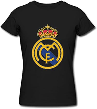 Women's Real Madrid Logo Short-Sleeve Graphic Cotton T-Shirt M