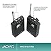 Movo WMIC70 Wireless Lavalier Microphone System - 48 Channel UHF Lapel Mic System with Cordless Mic, 3.5mm XLR Output, and Carrying Case (328-foot Range) - Lavalier Wireless Microphone System