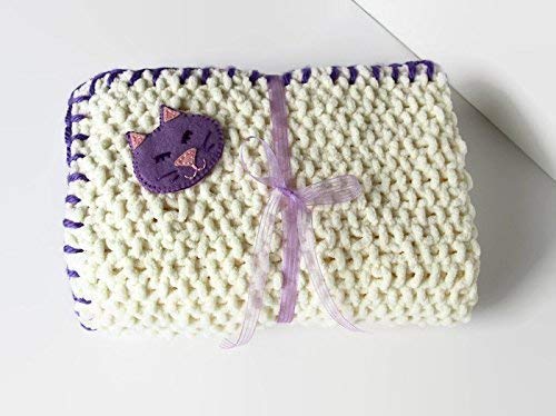 hand knitted baby blanket