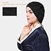 LILYSILK 100% Mulberry Silk Bonnet, 19 Momme Silk Night Sleep Cap Adjustable Hair Wrap for Sleeping, Black