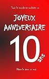 Joyeux anniversaire - 10 ans: Livre d'or à écrire - taille S - Rouge (French Edition) by Maverick Teleti