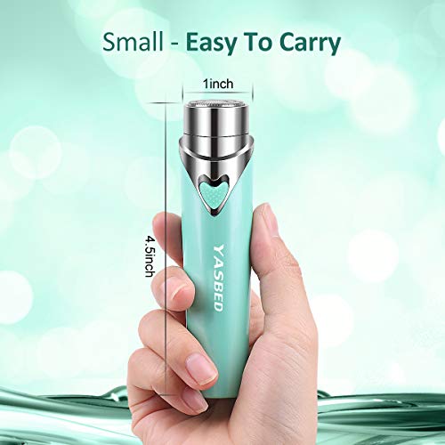 Facial Hair Removal for Women, Painless Hair Remover Lady Trimmer Peach Fuzz Electric Shaver Razor for Face Hair, Upper, Lip, Cheek, Body, Portable Pocket Blue Color (Blue)