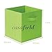 Casafield Set of 6 Collapsible Fabric Cube Storage Bins, Lime Green - 11