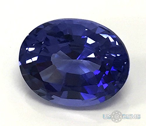 Tanzanite. Excellent Oval Brilliant Cut 10x8 mm. 3 Ct. Nanosital By US@GEMS - Created Green Technology Gemstone.