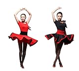 Faship Womens Black Red Ballroom Latin Tango Rumba Cha Cha Samba Dance Dress