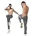 Gerlobal Men's Joggers Sweatpants Workout Running Gym Pants with Zipper Pockets