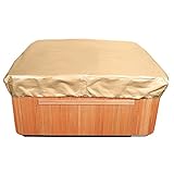 Budge All-Seasons Square Hot Tub Cover, Medium (Tan) (Lawn &amp; Patio)