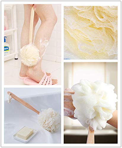 Body Brush - Brush Bath for Wet or Dry Brushing 100% Natural Bristle Detachable Handle Promote Lymphatic Draining Stimulate Blood Flow Skincare Cellulite Treatment & Exfoliator Brush