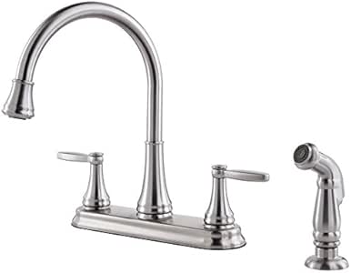 Pfister Glenfield Stainless Steel 2 handle Faucet with Sidespray