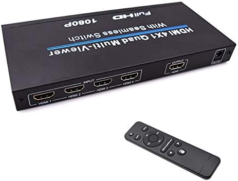 Coomir HDMI 4 x 1 Quad Multi-Viewer Splitter Full HD 1080P Switchless IR Control