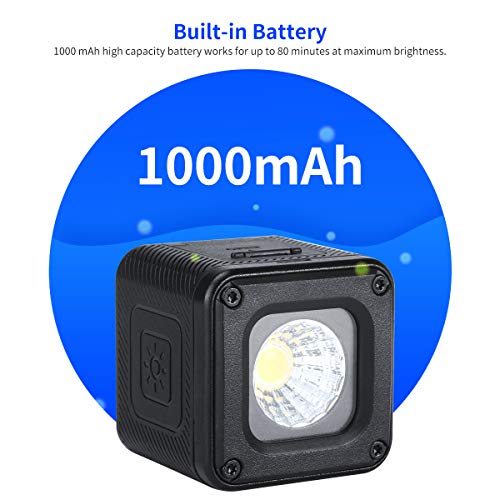 L1 Pro Mini LED Underwater Light + 20pcs Color Filters 10m Waterproof Adventure LED Lighting for Smartphone DJI Osmo Pocket Osmo Action Gopro 7/6/5 Sony DSLR Camera