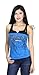 Harley-Davidson Womens Dark Ride Foil Studded Lace Yoke Blue Tank