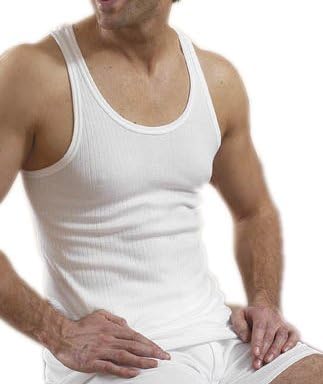 6 Mens 100% Cotton Sleeveless Vest Various Sizes