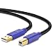 Printer Cable 12Ft, Tanbin 12feet USB 2.0 High Speed Gold-Plated Connectors Printer Scanner Cable Cord A Male to B Male for HP, Canon, Lexmark, Epson, Dell, Xerox, Samsung etc