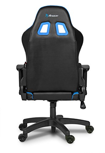 Arozzi Verona Junior Gaming Chair for Kids with High Backrest, Recliner, Swivel, Tilt, Rocker and Seat Height Adjustment, Lumbar and Headrest Pillows Included - Blue - Thumbnail 4