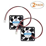 SoundOriginal 2pcs Brushless DC Cooling Fan 24V 0.06A 40mm x 40mm x10mm Speed 6800 RPM Fans for 3D Printer Humidifier Aromatherapy and Other Small Appliances Series Repair Replacement (Black 24V)