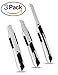 Internet's Best Snap-Off Utility Knife - Regular - Set of 3 - Belt Clip - Retractable Razor Knife Set - Box Cutter Locking Razor Knife