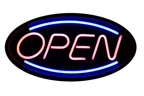LED NEON Sign OPEN, advertisement board Electric Display Sign, Two Modes Flashing & Steady light, for business, walls, window, shop, bar, hotel (NEON N201)