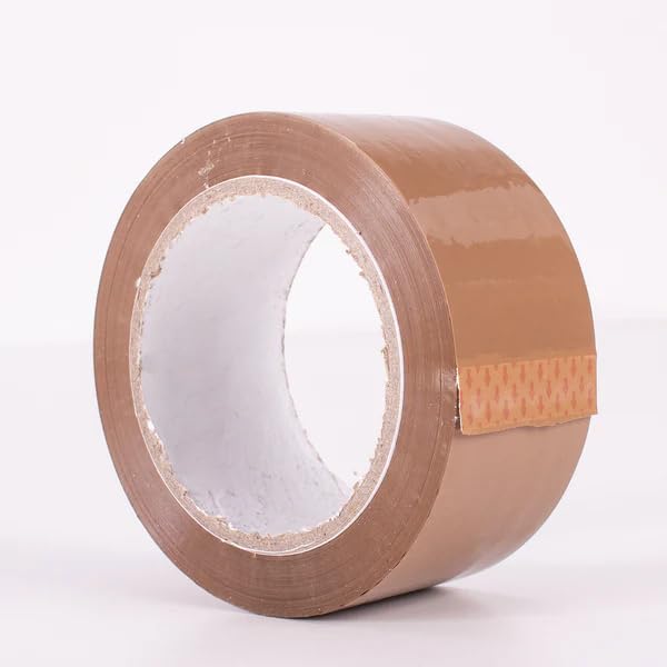 1 roll (48mm X 92m) (100 Yards) Strong brown parcel packaging tape for parcel and boxes. Strong Tape for moving house - Heavy duty packing rolls provide strong secure and sticky seal - Extra long tape