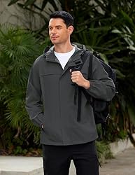 COOFANDY Men's Rain Jacket Waterproof Lightweight
