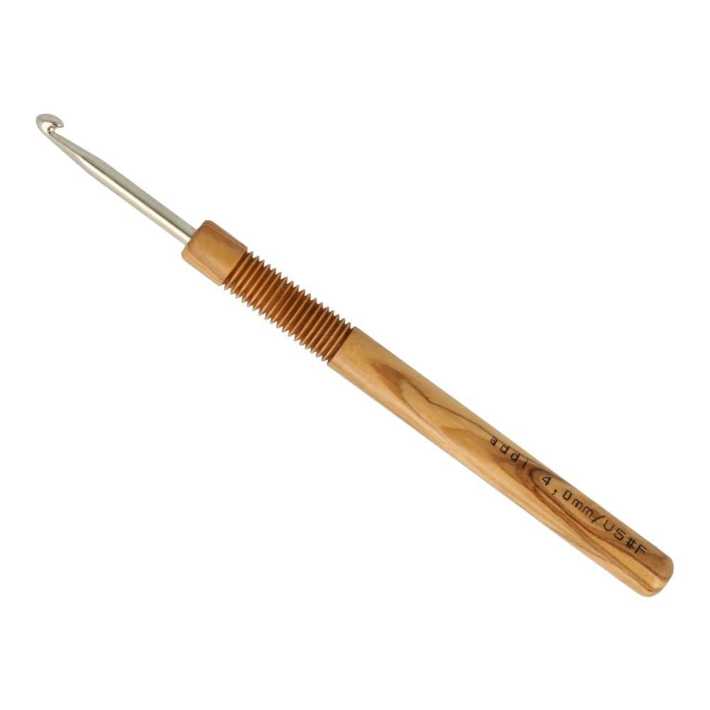 Addi Nature Crochet Hook Olive Wood 15cm 4.00mm - 1pc